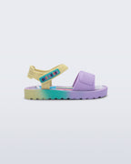 Mini Melissa Colors renkli tabanlı bebek sandalet yan görünüm