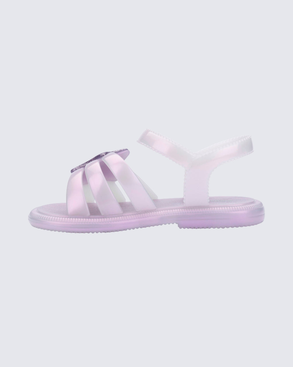 Mini Melissa Star Sandalet Baby lila, konforlu taban yapısı, yaz aylarına uygun çocuk sandalet
