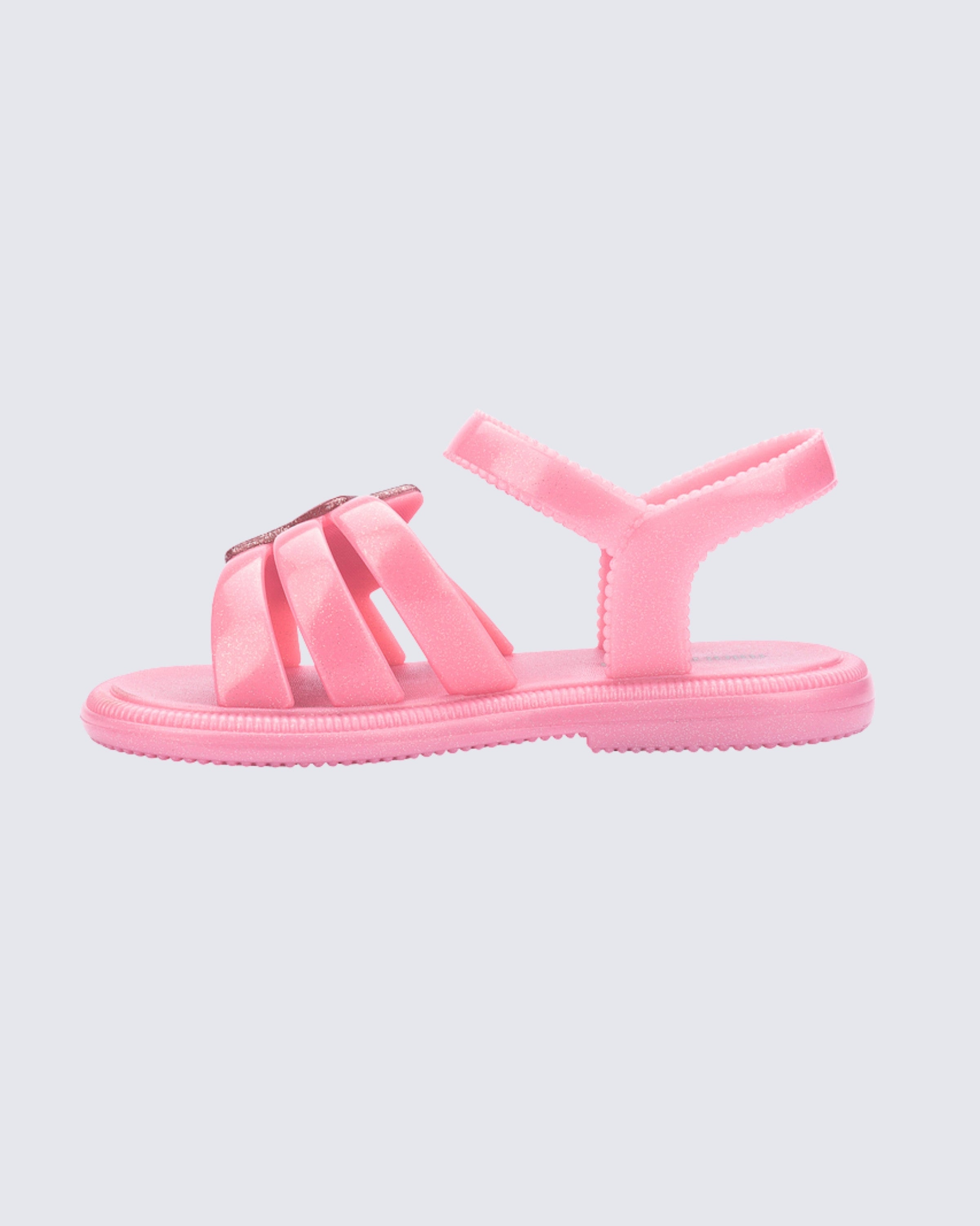 Melissa Star Sandalet pembe hafif tabanlı çocuk sandalet, günlük kullanım için konforlu tasarım