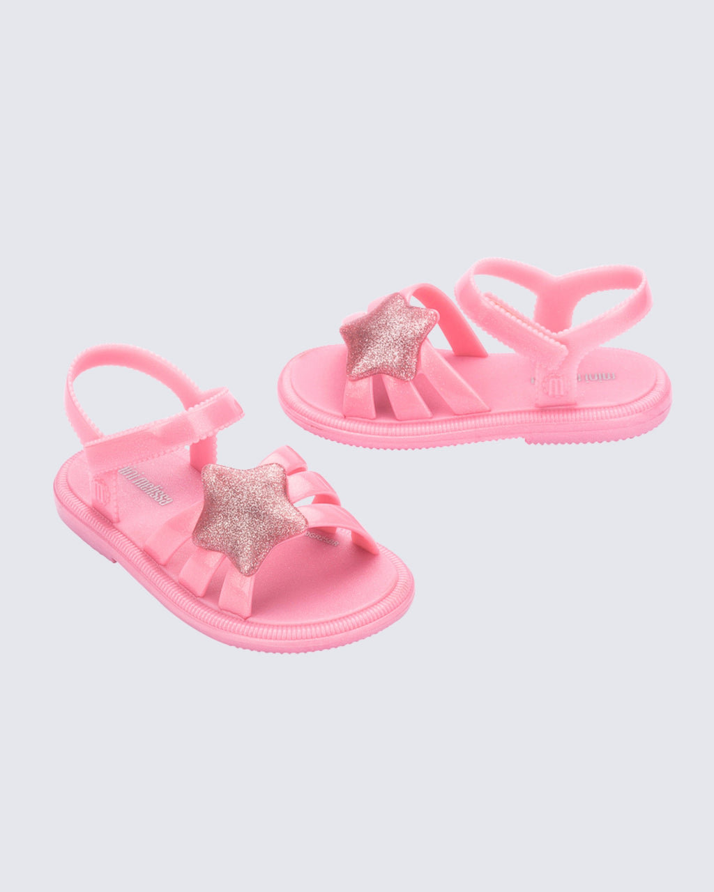 Mini Melissa Star Sandalet pembe çocuk sandalet modeli, yıldız süslemeli rahat yaz ayakkabısı