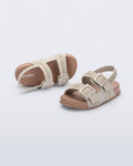 Mini Melissa Cozy M-Lover Baby ayarlanabilir tokalı bej sandalet