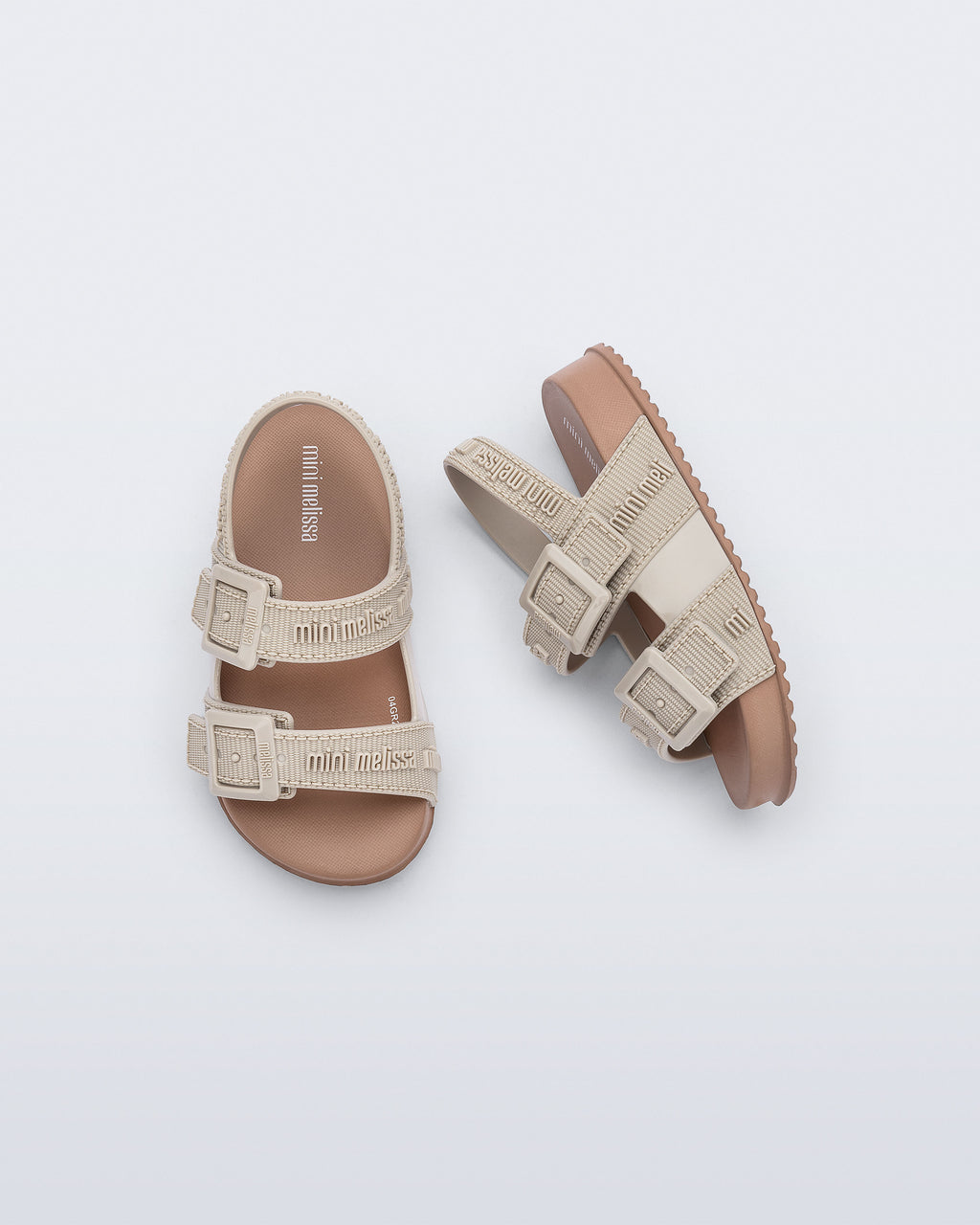 Mini Melissa Cozy M-Lover Baby bej bebek sandalet üstten görünüm