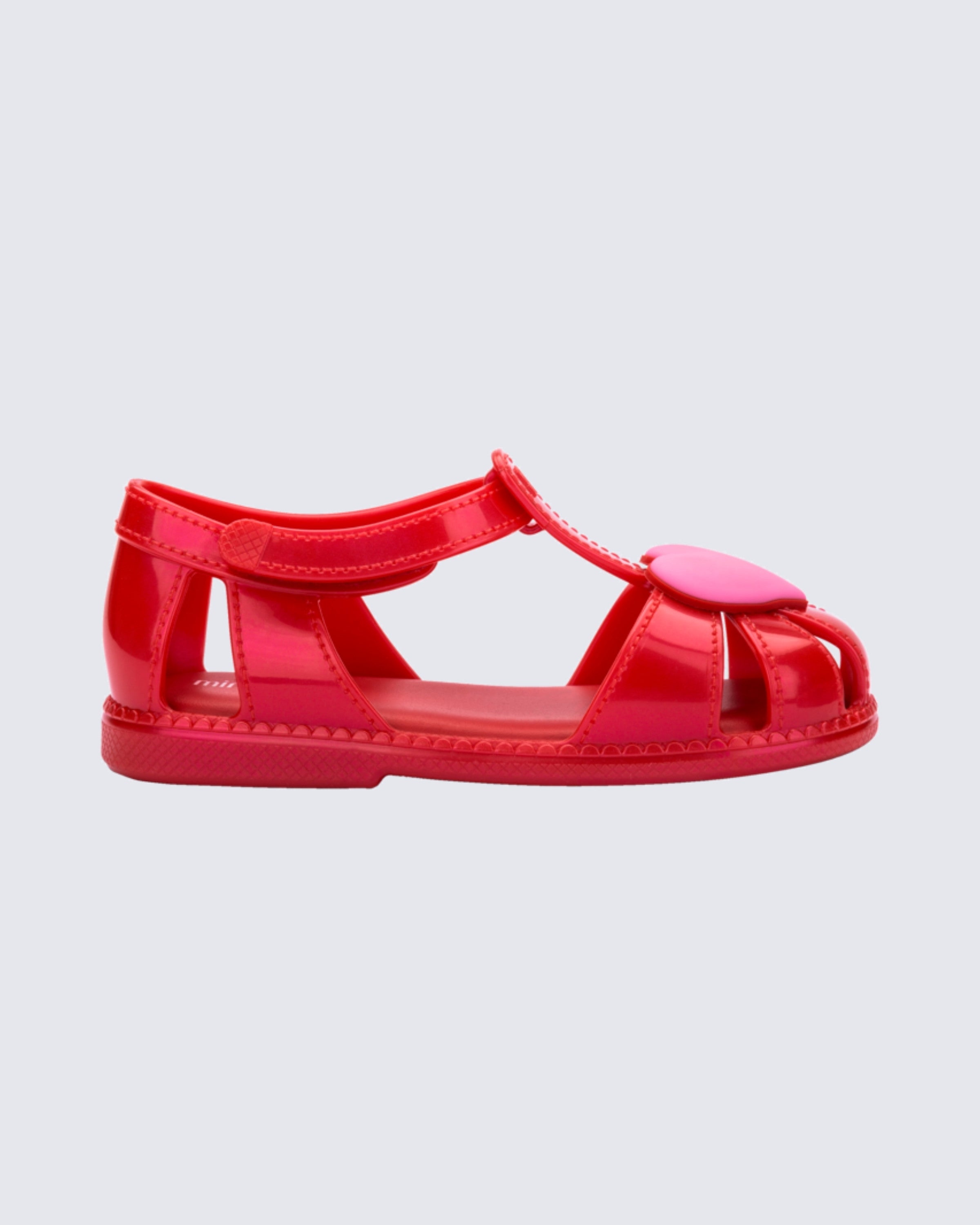 mini melissa hip heart ballerina kırmızı yan profil