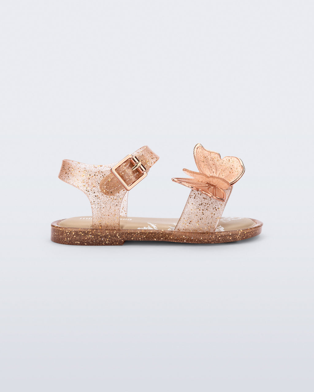 Mini Melissa Fly Sandal III Baby bej kelebek detaylı bebek sandalet
