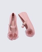 Mini Melissa kız çocuk balerin ayakkabısı pembe renk, yumusak iç astar ve konforlu taban