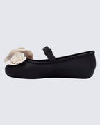 Mini Melissa kız çocuk babet çiçek aplikeli topuk görünümü
