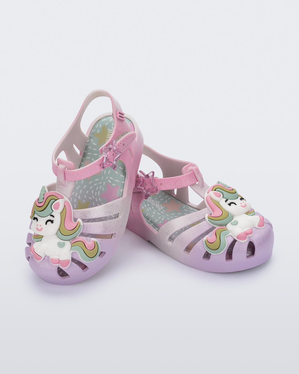 Mini Melissa Possession Uni Baby lila bubblegum kokulu sandalet ön detay