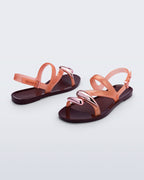 Melissa Iris Sandal bordo - perspektif çift sandalet görünümü