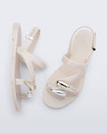 Melissa Iris Sandal bej gold kadın sandalet üstten çift ürün fotoğrafı