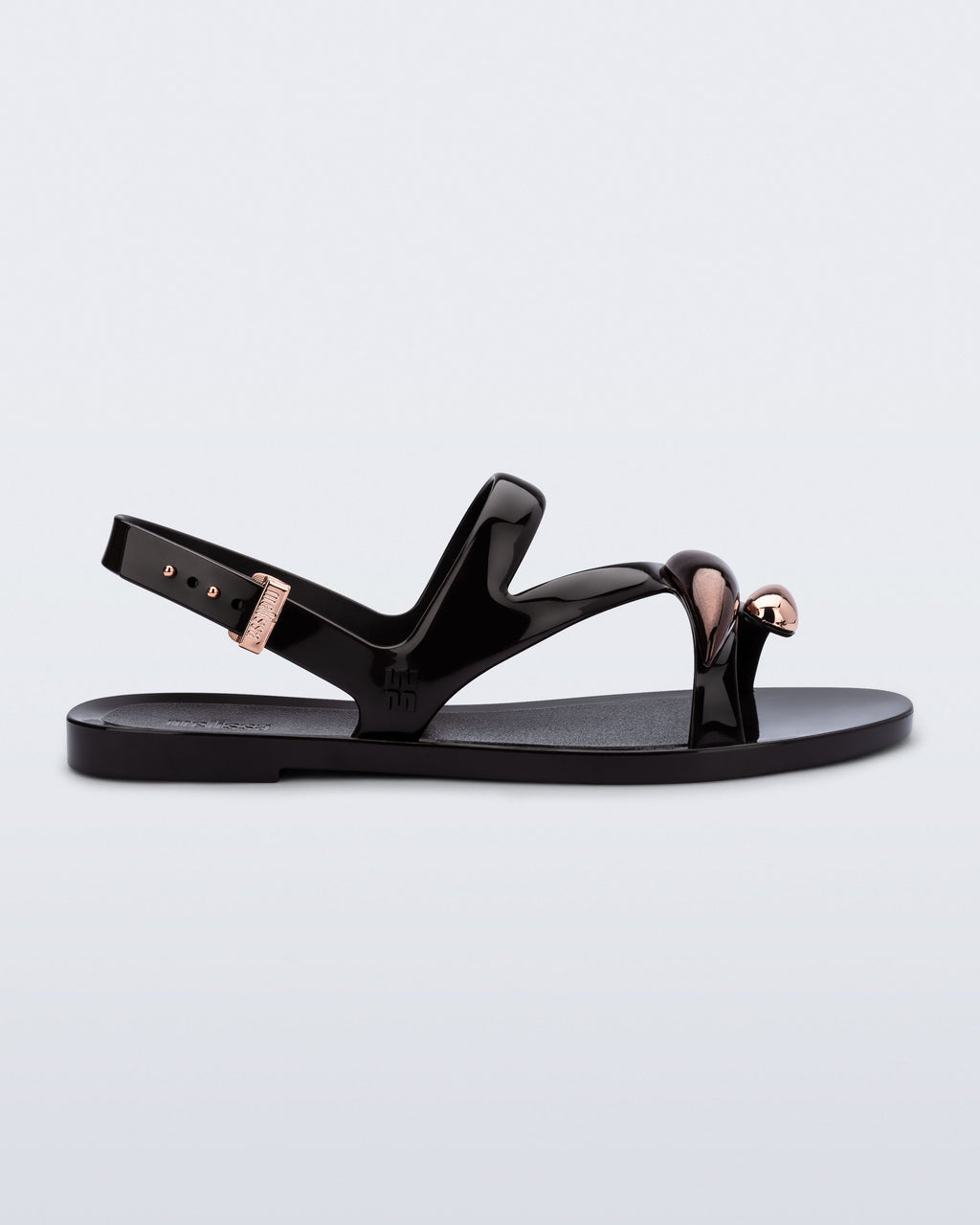 Melissa Iris Sandal siyah/bronz sandalet – yan profil fotoğraf