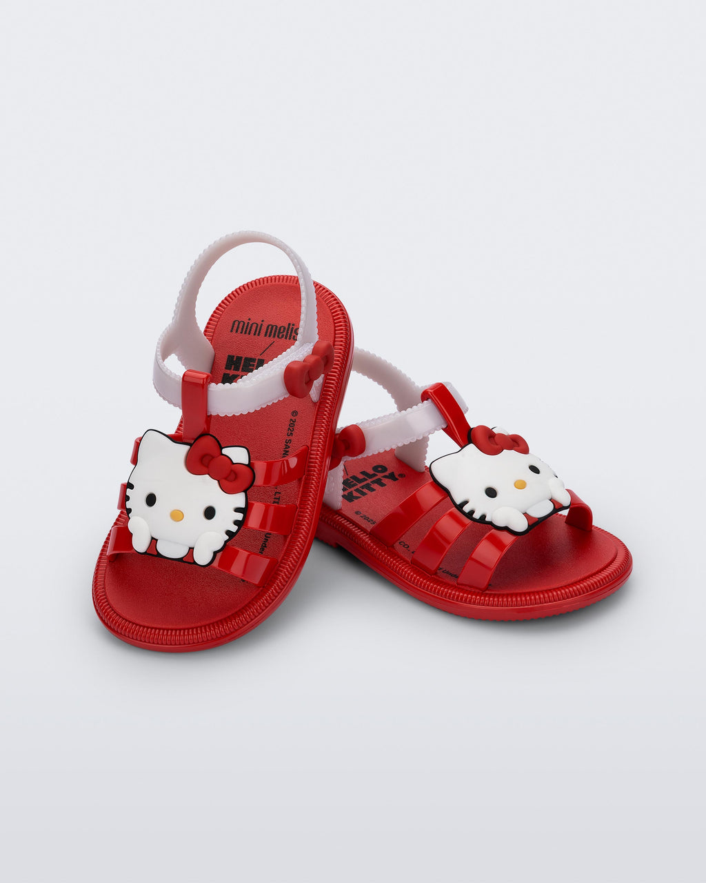 Mini Melissa Hip Hello Kitty Baby kırmızı sandalet önden görünüm
