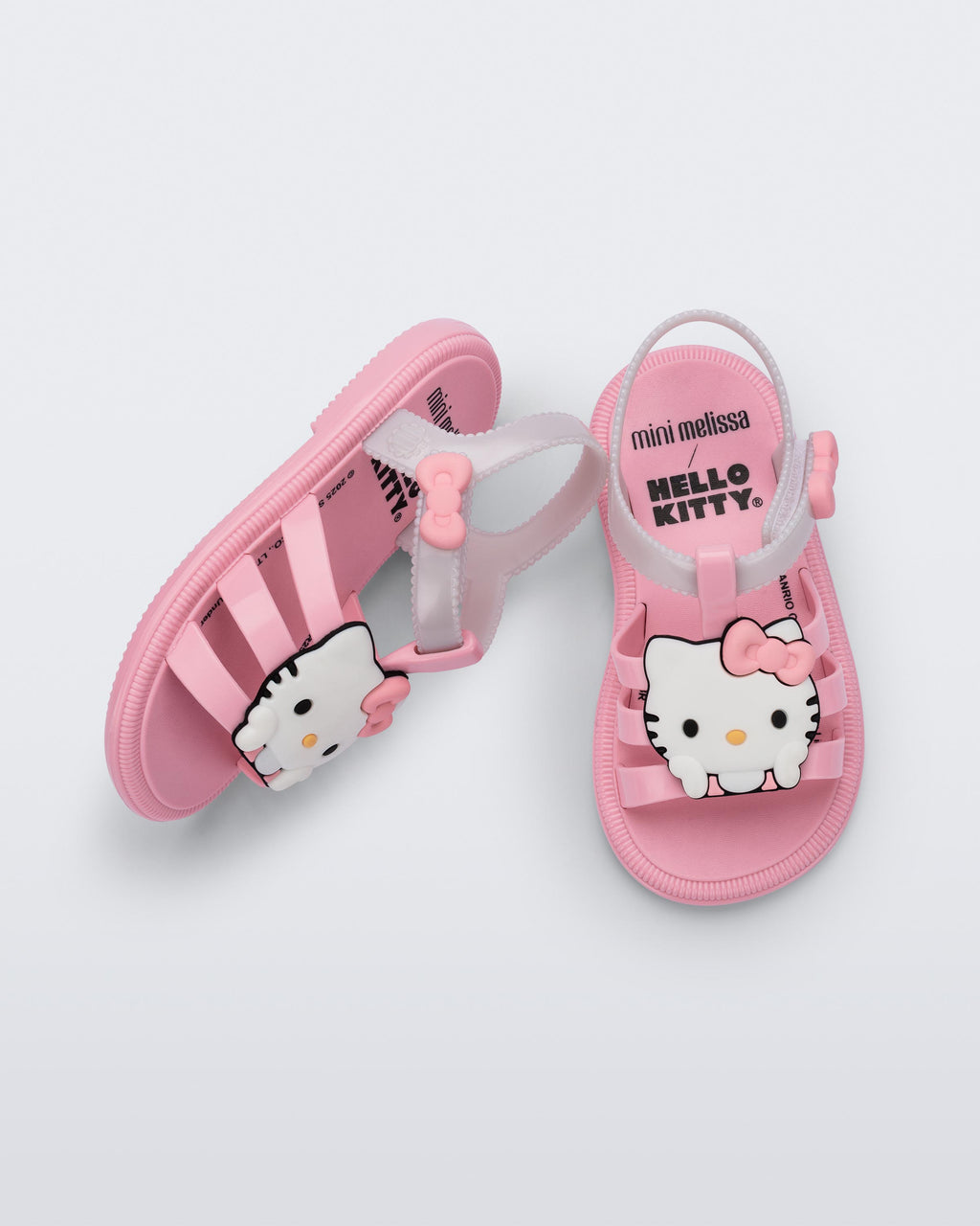 Mini Melissa Hip + Hello Kitty Baby pembe kız bebek sandalet üst görünüm