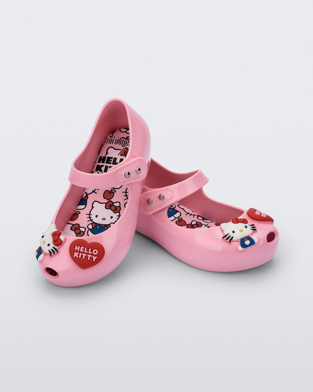 Mini Melissa Hello Kitty Baby pembe velcro cırt cırtlı kayış detay