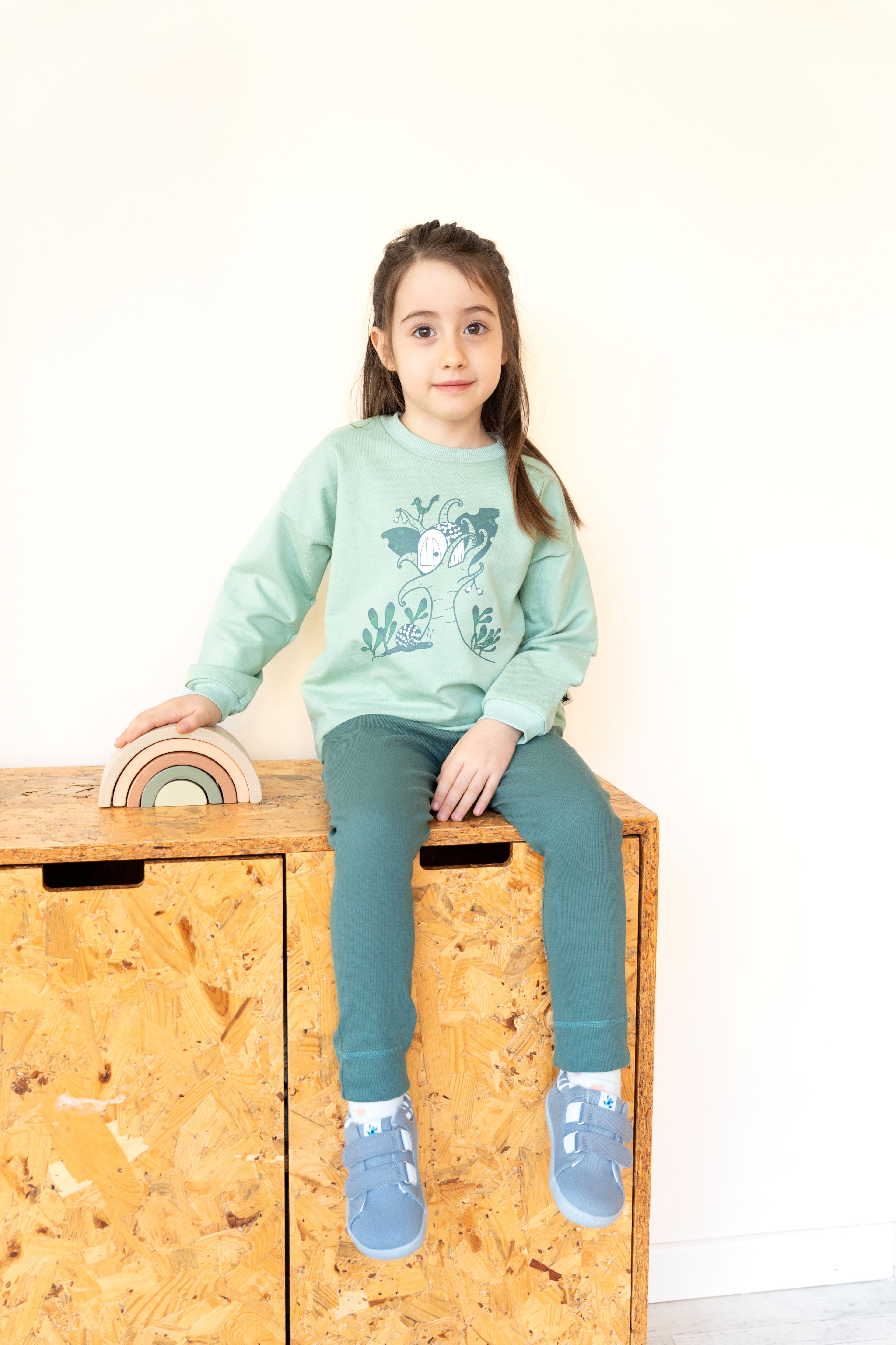 Little Yucca "Grow" Light Sweatshirt - Light Green