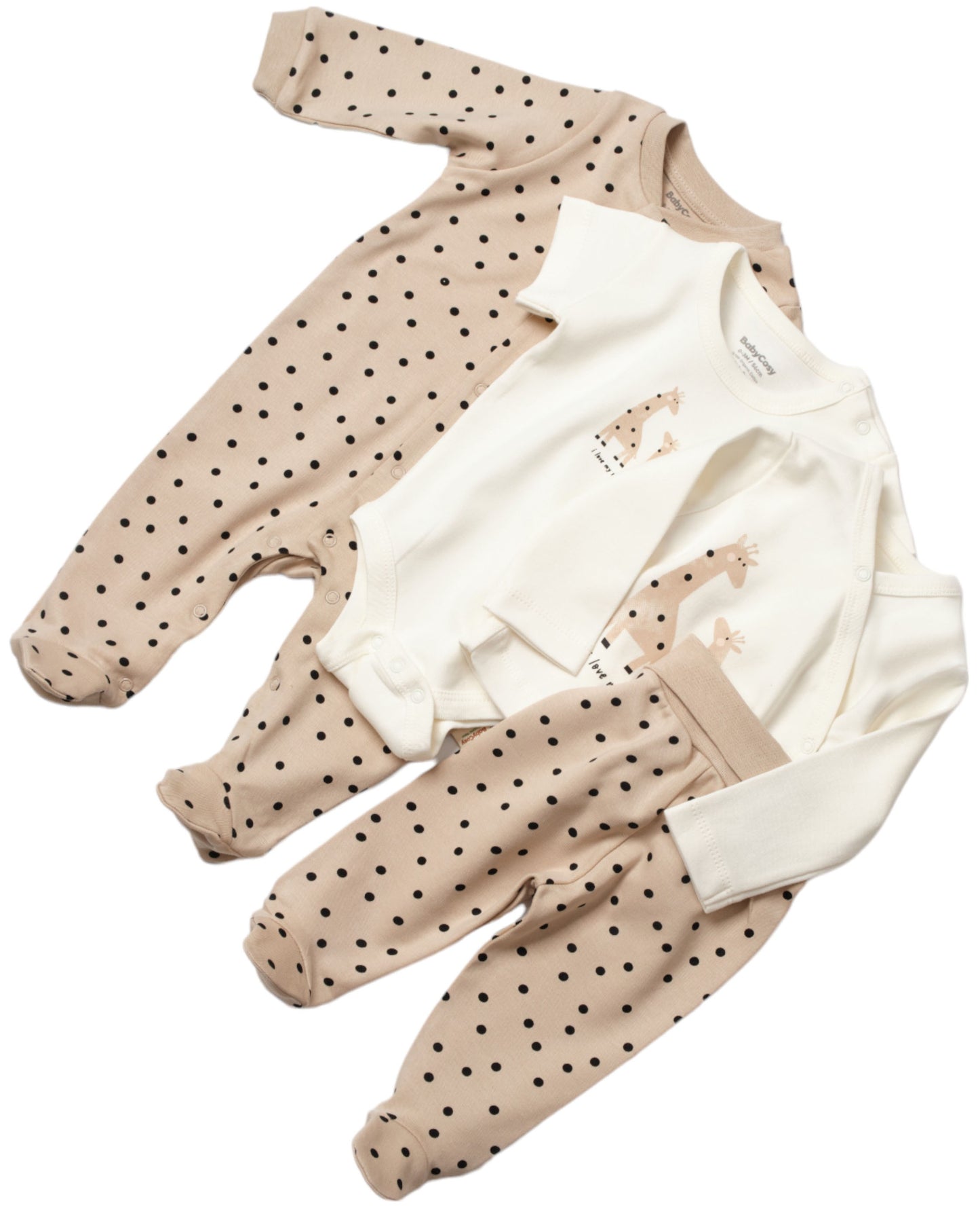 BabyCosy Organik Pamuk Giraffe 10'lu Hastane Çıkış Seti - Riki Baby&Kids