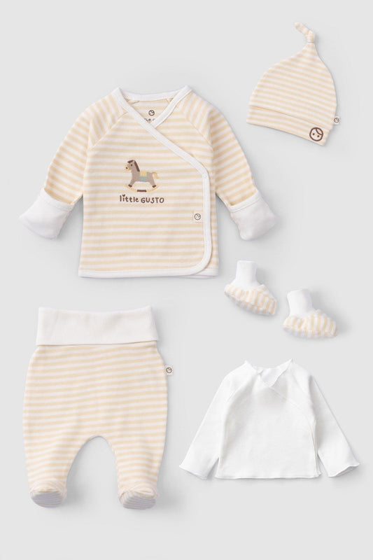 Organik Pamuk 5'li Playtime Hastane Çıkış Seti - Riki Baby&Kids