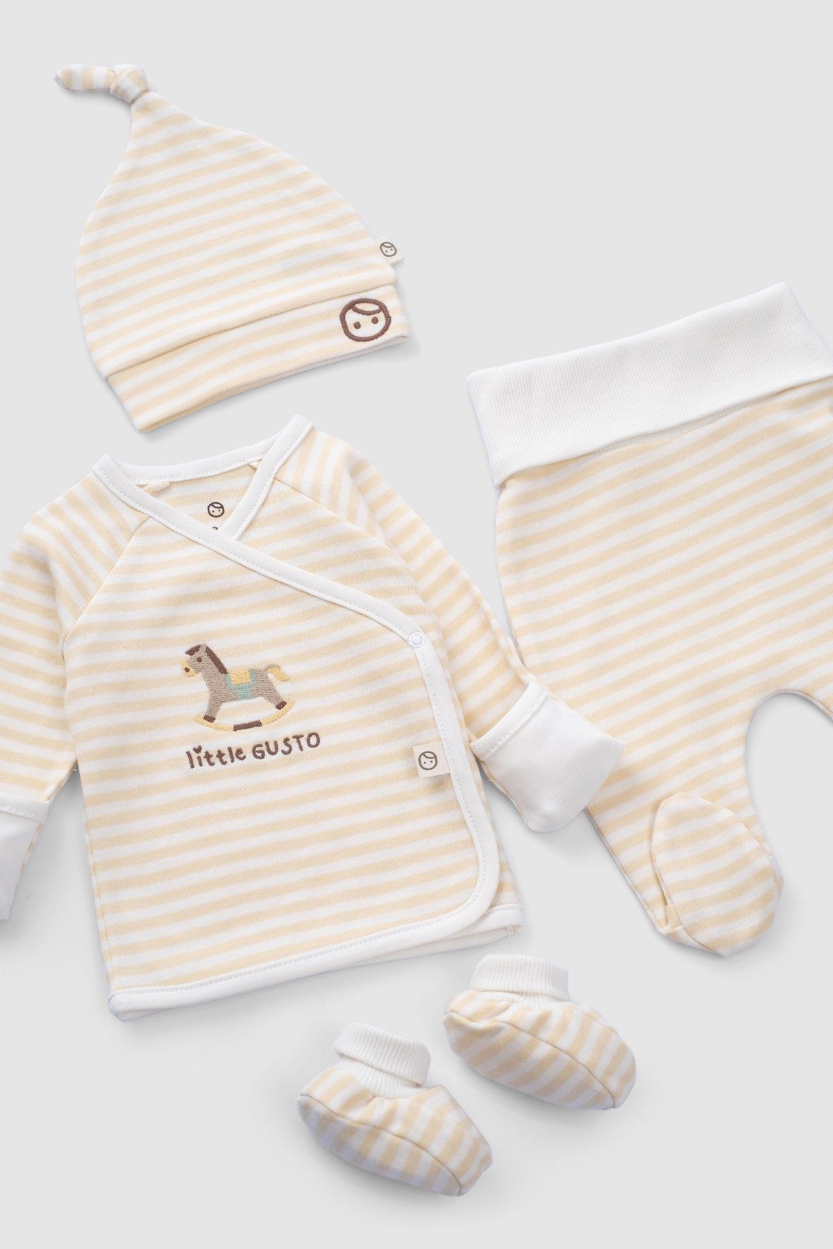 Organik Pamuk 5'li Playtime Hastane Çıkış Seti - Riki Baby&Kids