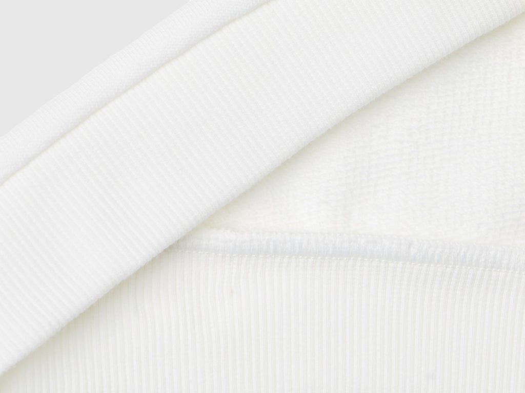 Benetton Kız Bebek Beyaz Marka Baskılı Sweatshirt - Riki Baby&Kids