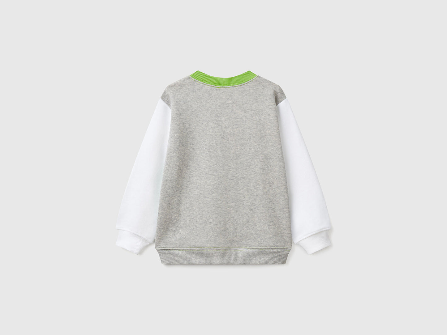 Benetton Erkek Bebek Fıstık Yeşili Benetton Logo Baskılı Bisiklet Yaka Sweatshirt