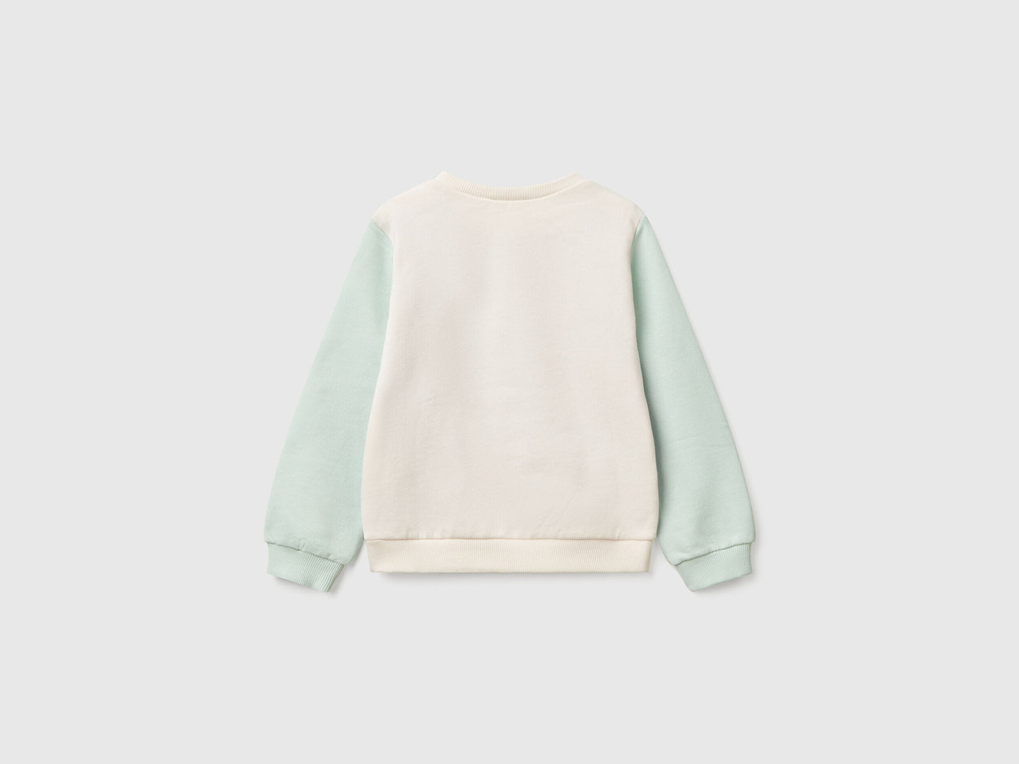 Benetton Kız Bebek Lila Mix Simli Benetton Logo Baskılı Bisiklet Yaka Sweatshirt