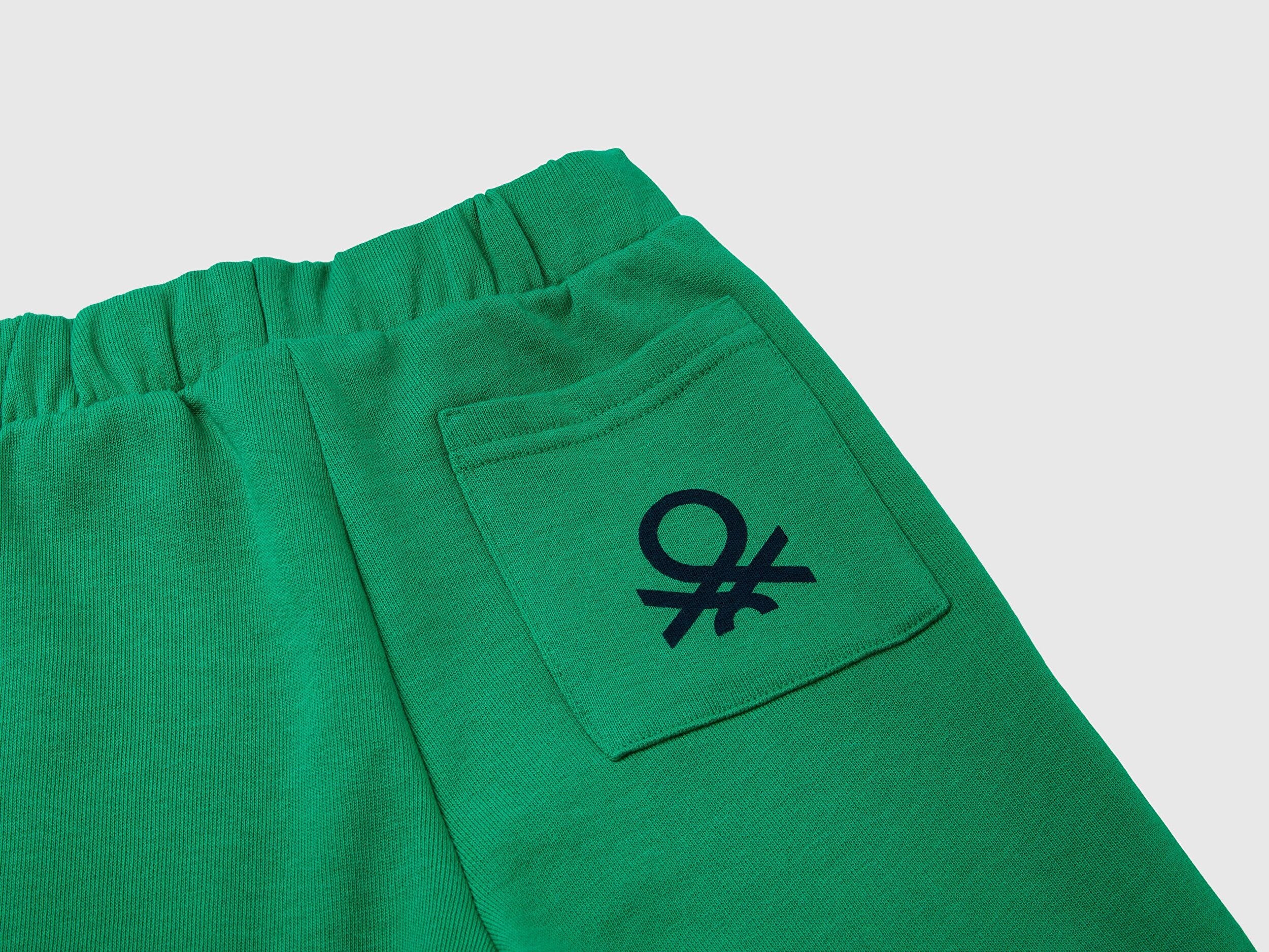 Benetton Erkek Bebek Yeşil Arka Cebi Logo Eşofman Altı