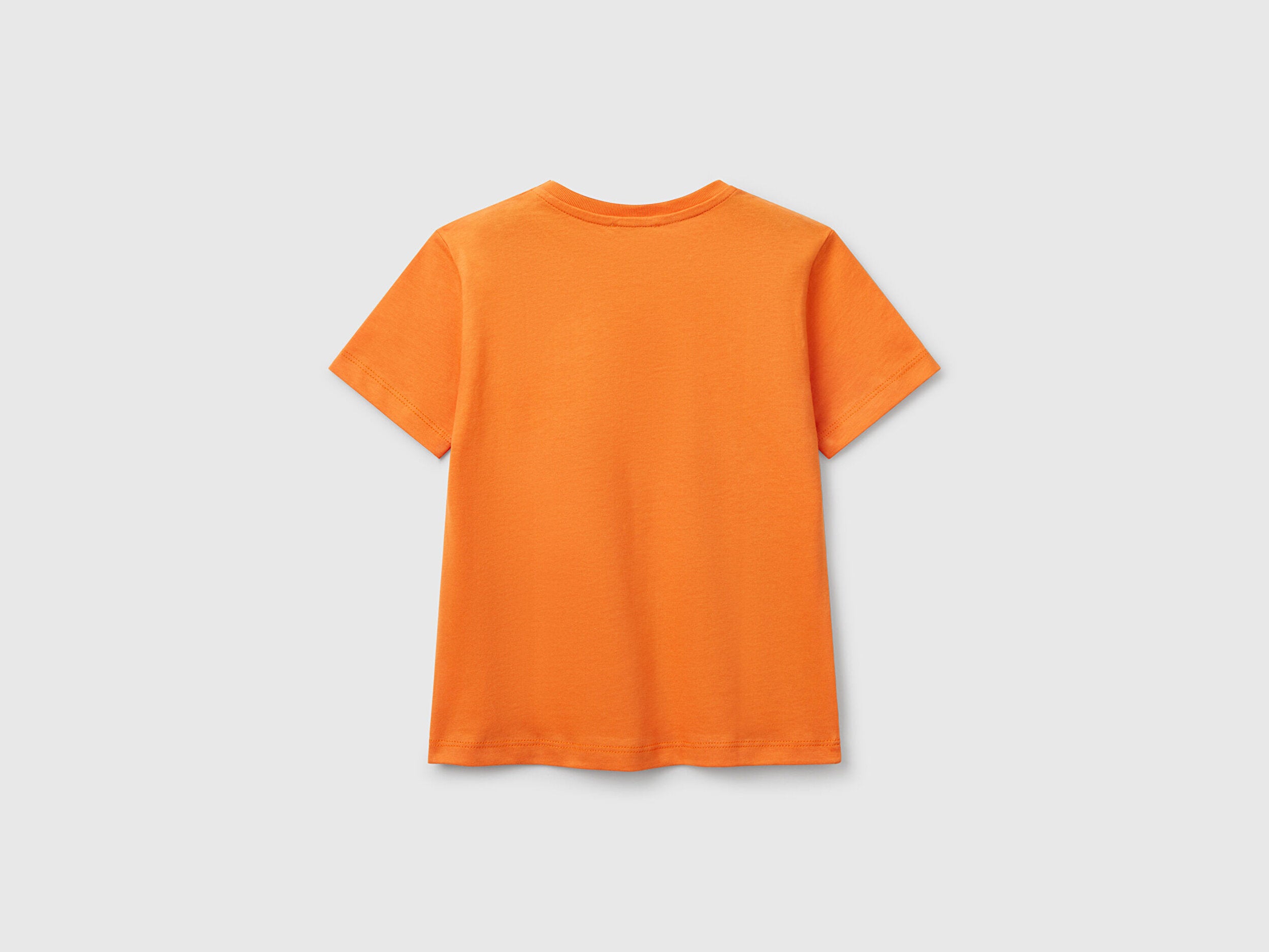 Benetton Erkek Bebek Turuncu Grafik Baskılı Tişört