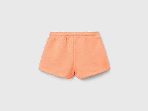 Benetton Kız Bebek Yavruağzı Benetton Logo İşlemeli Beli İpli Şort