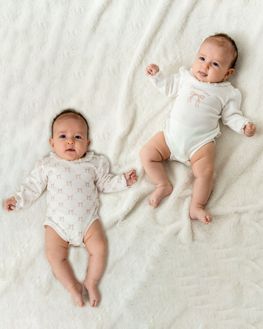 Organik Pamuk Uzun Kollu Fırfır Yakalı 2’li Body Seti – Bow Koleksiyonu