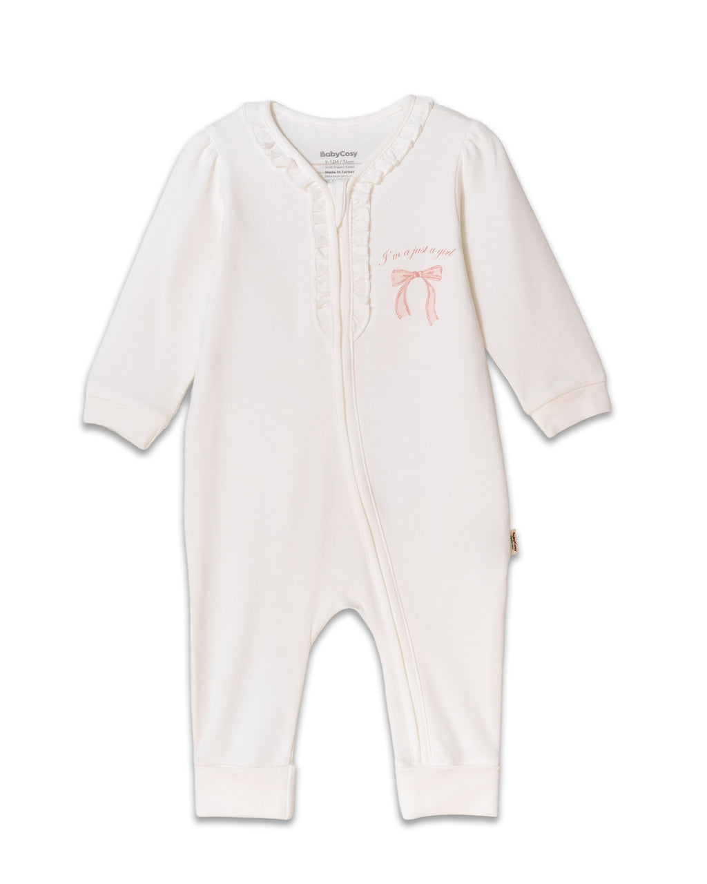 Organik Pamuk Fermuarlı Tulum - Bow Koleksiyonu