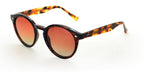 LOOKlight Letoon Bold Chocolate unisex güneş gözlüğü, yandan görünüm: kahve degrade lens