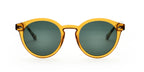 LOOKlight Letoon Bold Daisy Amber güneş gözlüğü, önden görünüm: amber çerçeve ve yeşil lens