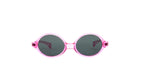 LOOKlight Boo Jelly Pink bebek güneş gözlüğü, önden görünüm: oval çerçeve ve füme lens