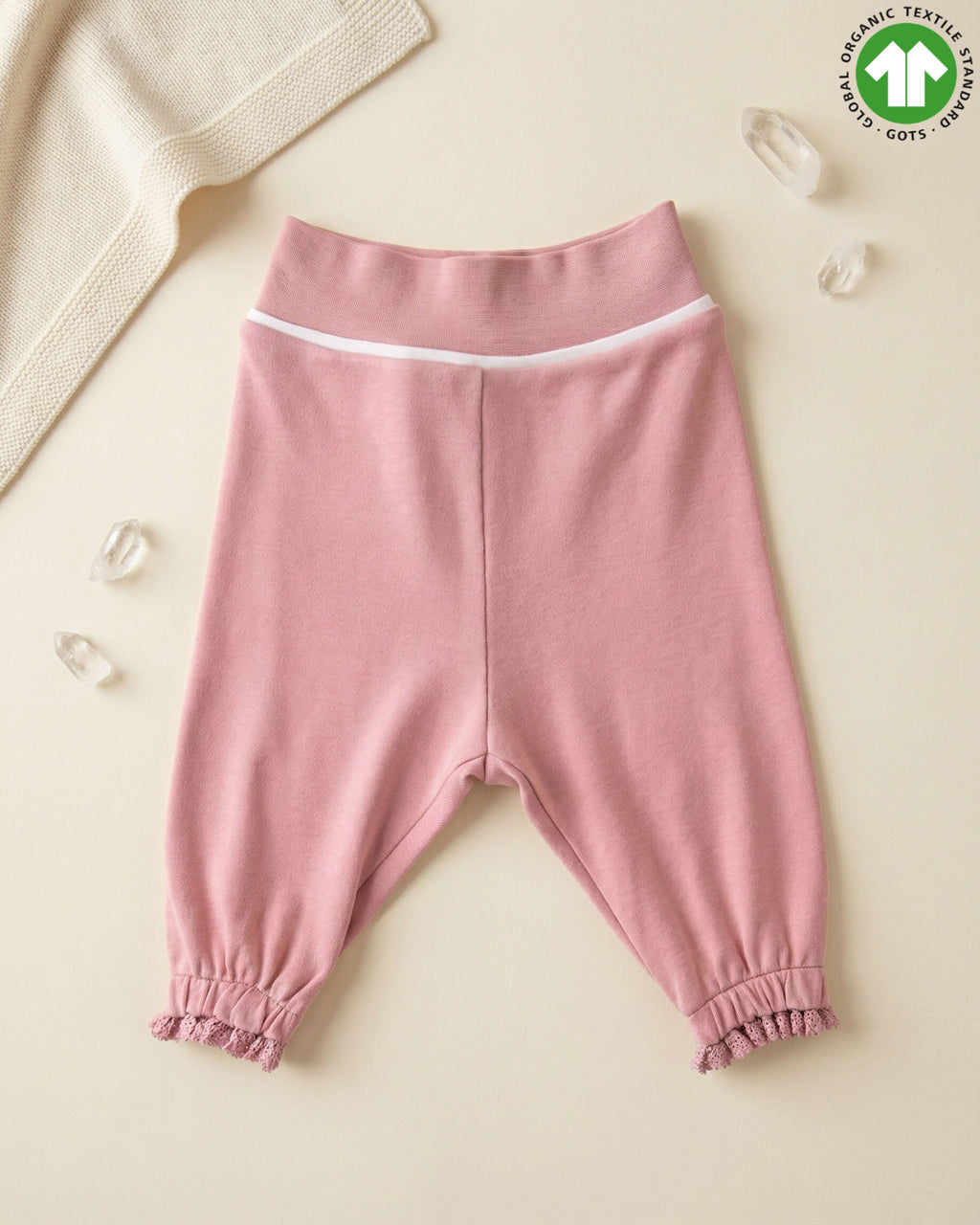Crystal Baby Organik Pamuk Bebek Pantolonu - Rose Pink