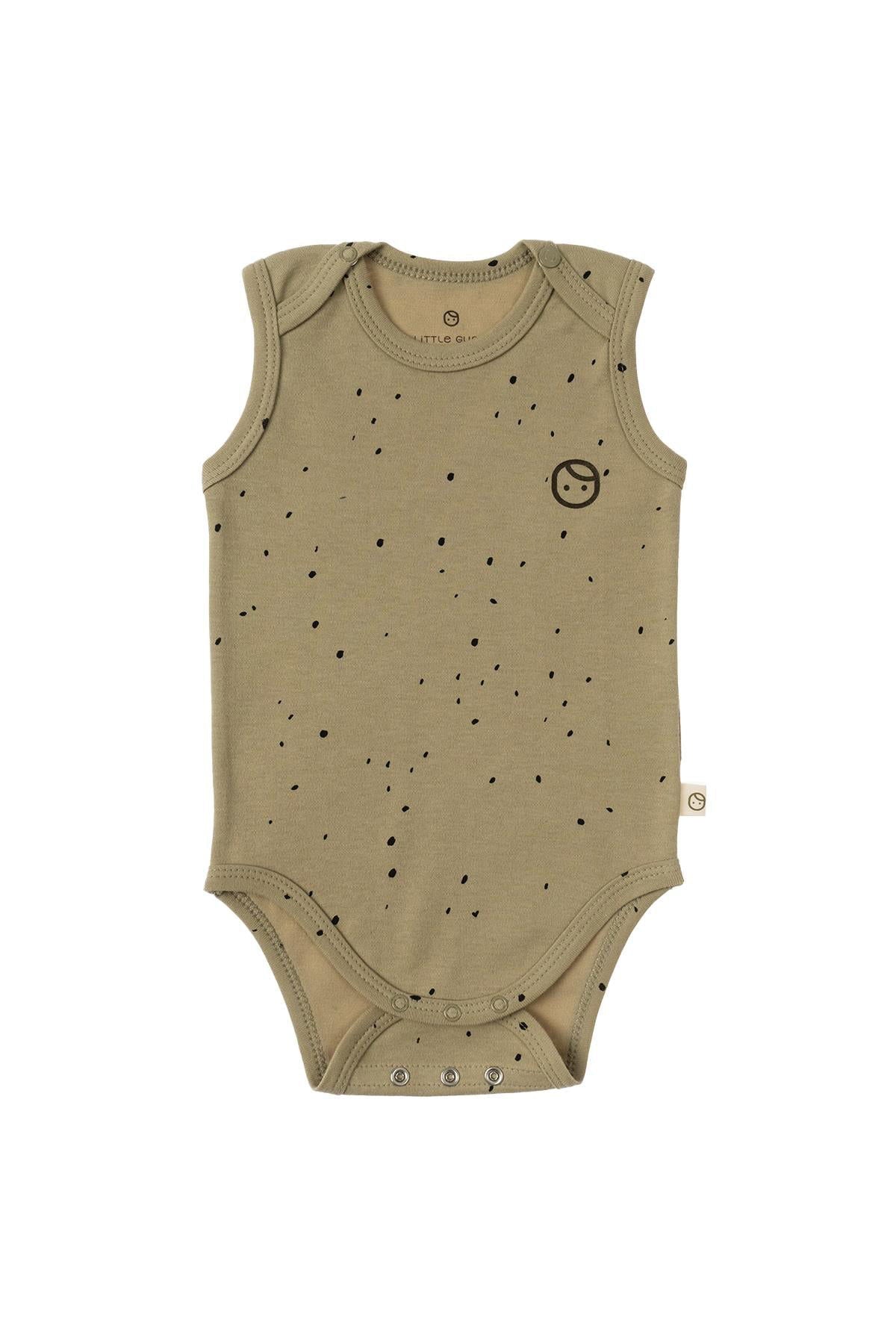 Ayarlanabilir Çıtçıtlı Atlet Cosmos Haki Organik Pamuk - Riki Baby&Kids