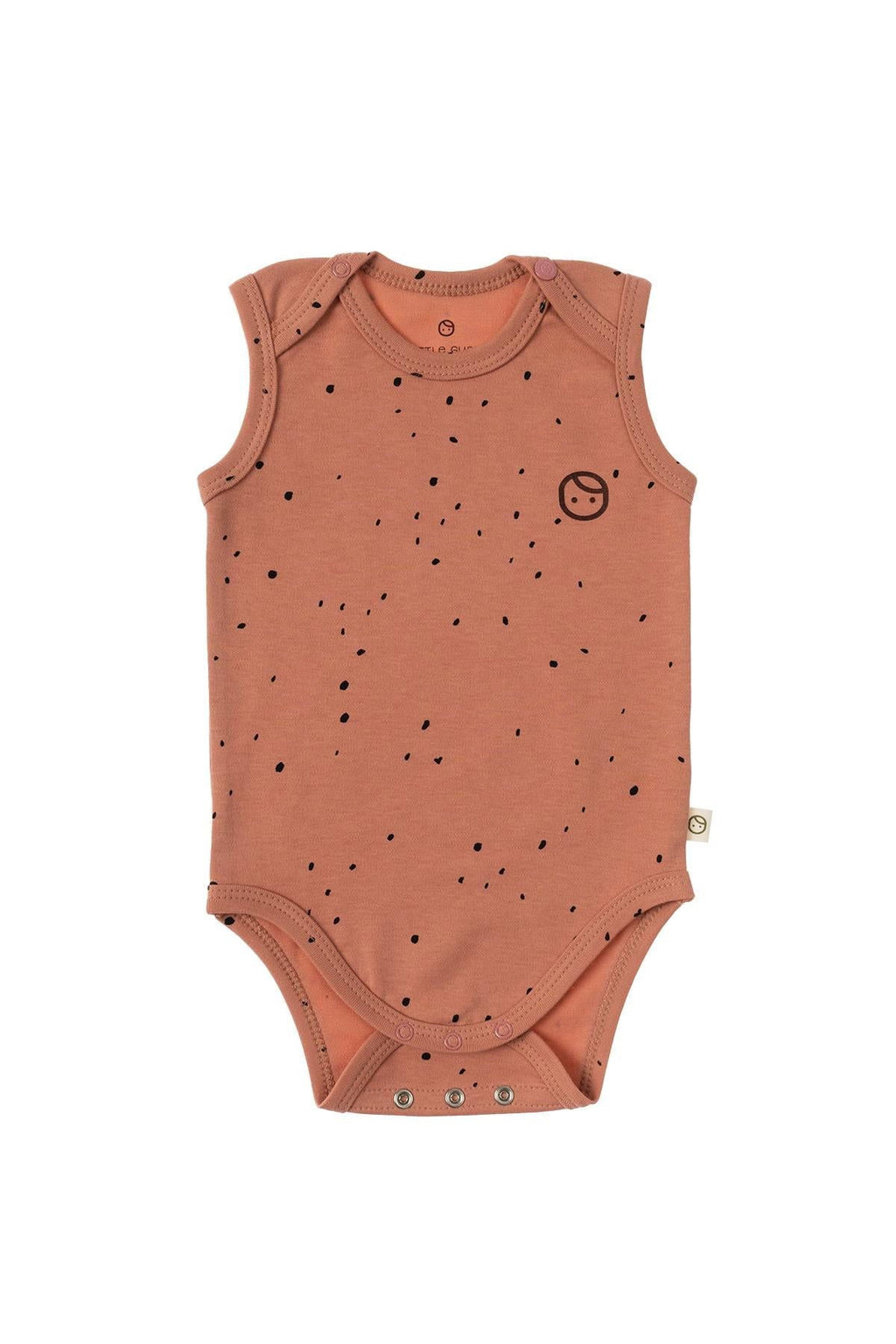 Ayarlanabilir Çıtçıtlı Atlet Cosmos Pembe Organik Pamuk - Riki Baby&Kids