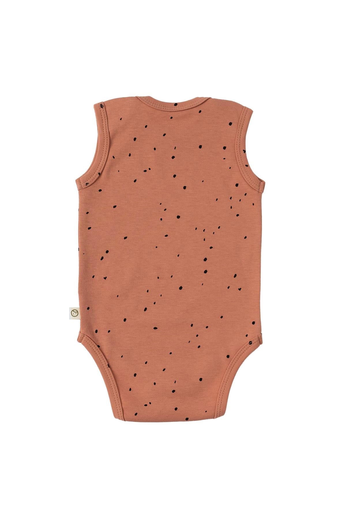 Ayarlanabilir Çıtçıtlı Atlet Cosmos Pembe Organik Pamuk - Riki Baby&Kids