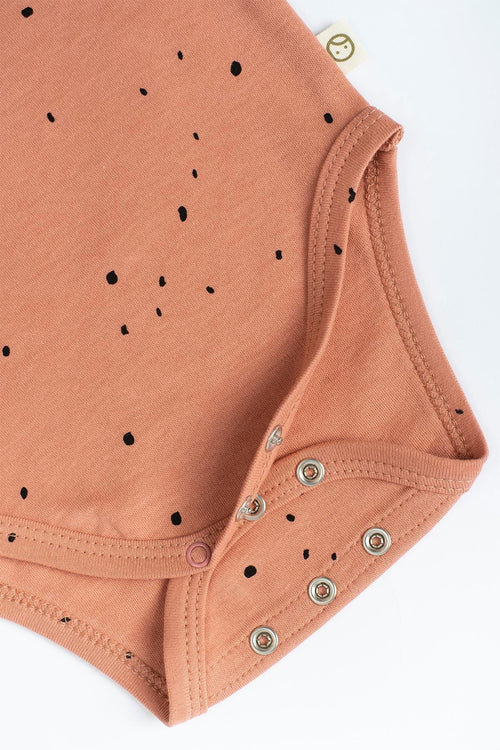 Ayarlanabilir Çıtçıtlı Atlet Cosmos Pembe Organik Pamuk - Riki Baby&Kids