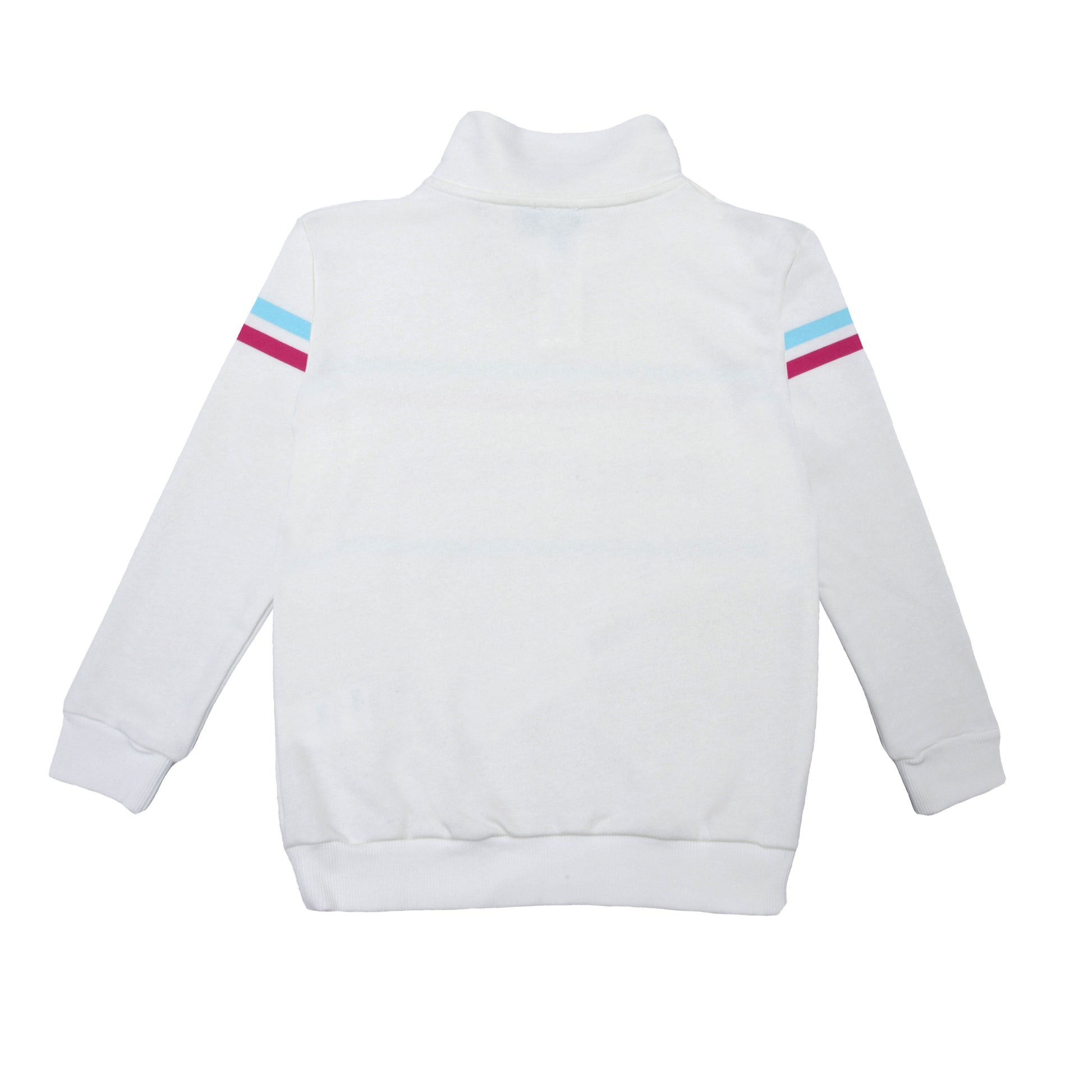 Benetton Özel Seri Kız Çocuk Fermuarlı Dik Yaka Ekru Sweatshirt - Riki Baby&Kids