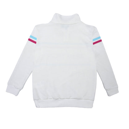 Benetton Özel Seri Kız Çocuk Fermuarlı Dik Yaka Ekru Sweatshirt - Riki Baby&Kids