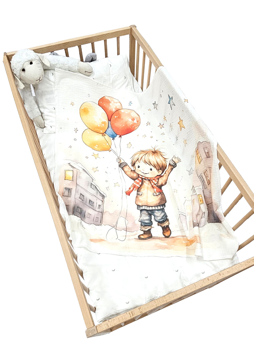 Müslin Kumaş Happy Kids Baharlık Bebek Battaniye