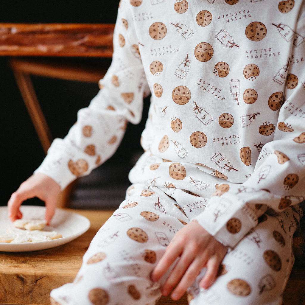 Organik Pamuk Kurabiye Canavarı Uzun Kollu Pijama Takımı