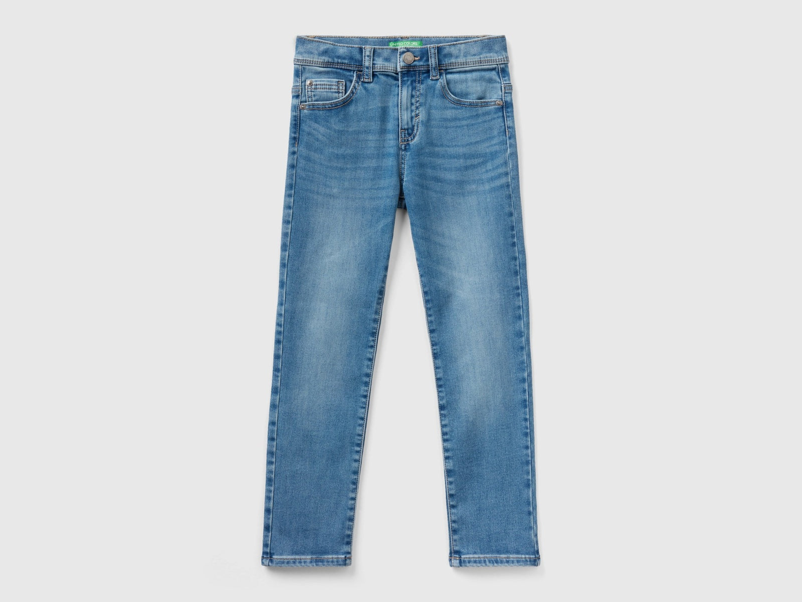 Benetton Keep Me Warm Erkek Çocuk Mavi Denim Pantolon - Riki Baby&Kids