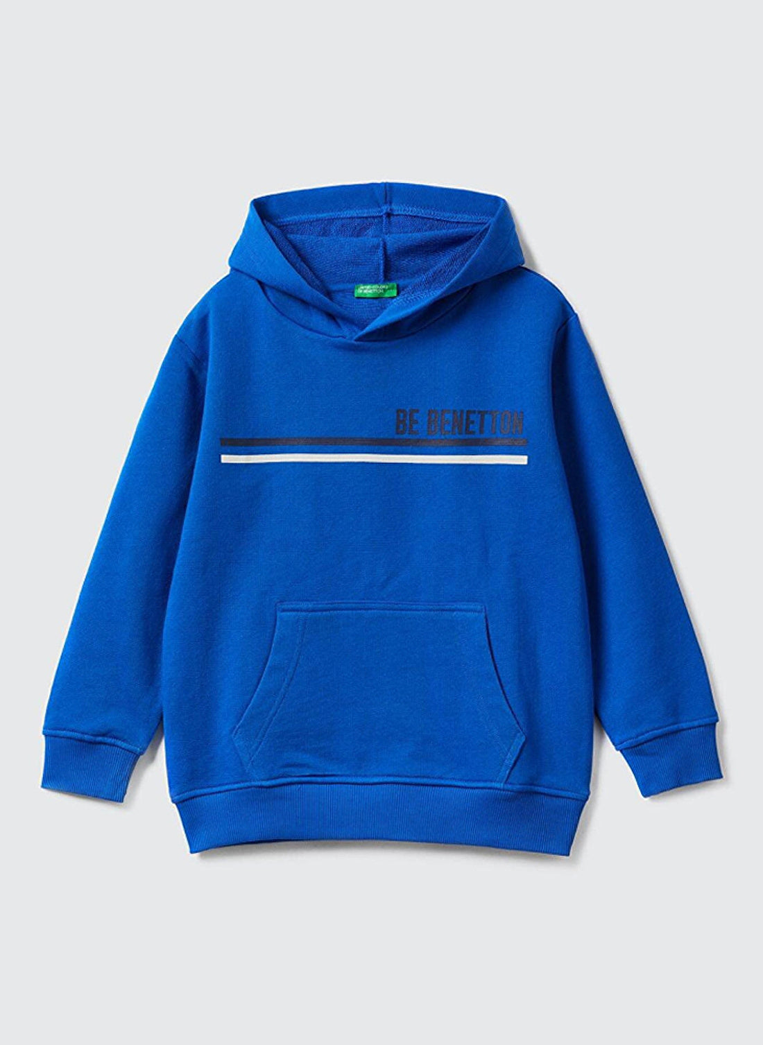 Benetton Saks Mavi Kapüşonlu Kanguru Sweatshirt - Riki Baby&Kids