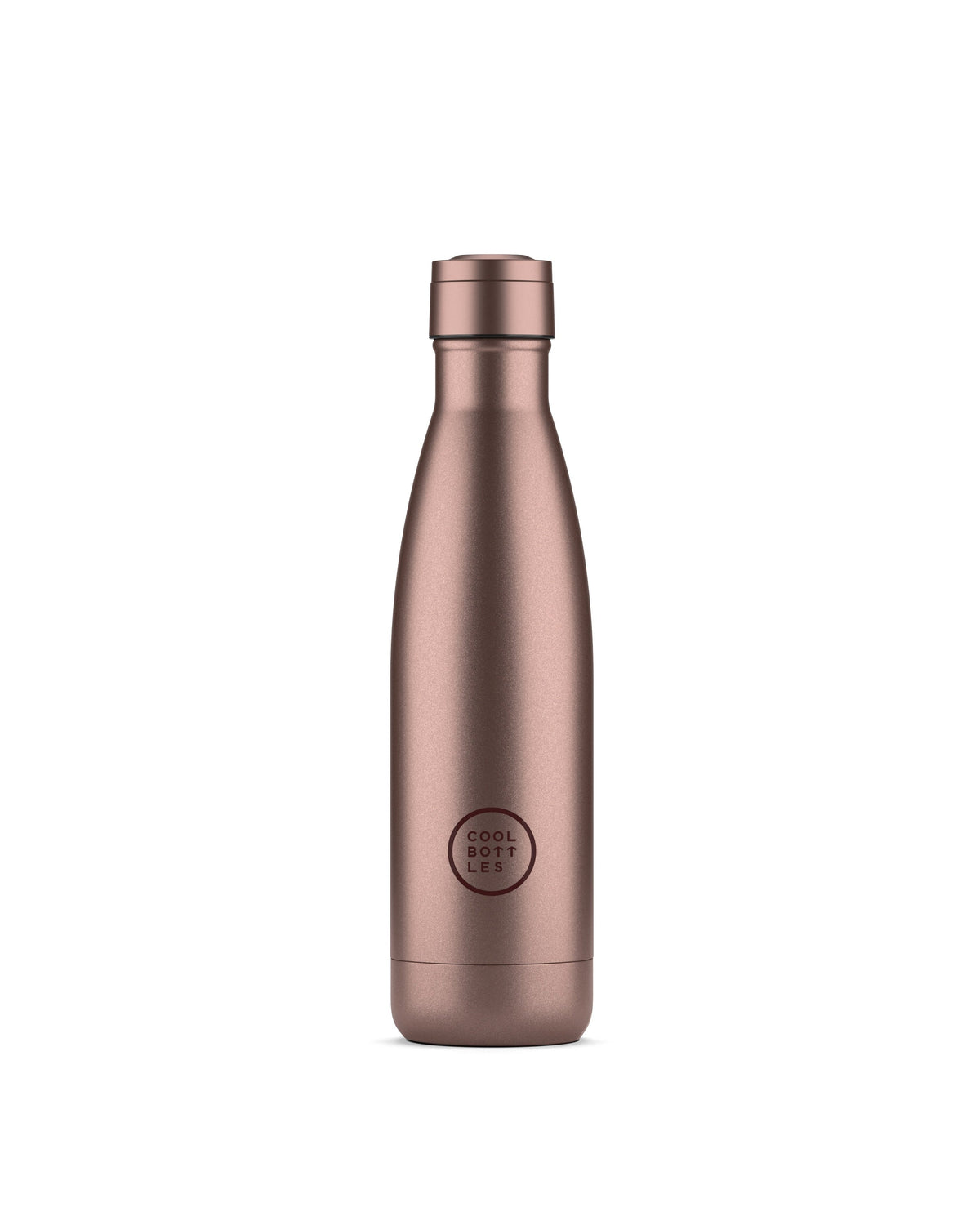 Cool Bottles Metallic Rose 500 ml çelik termos şişe, önden görünüm