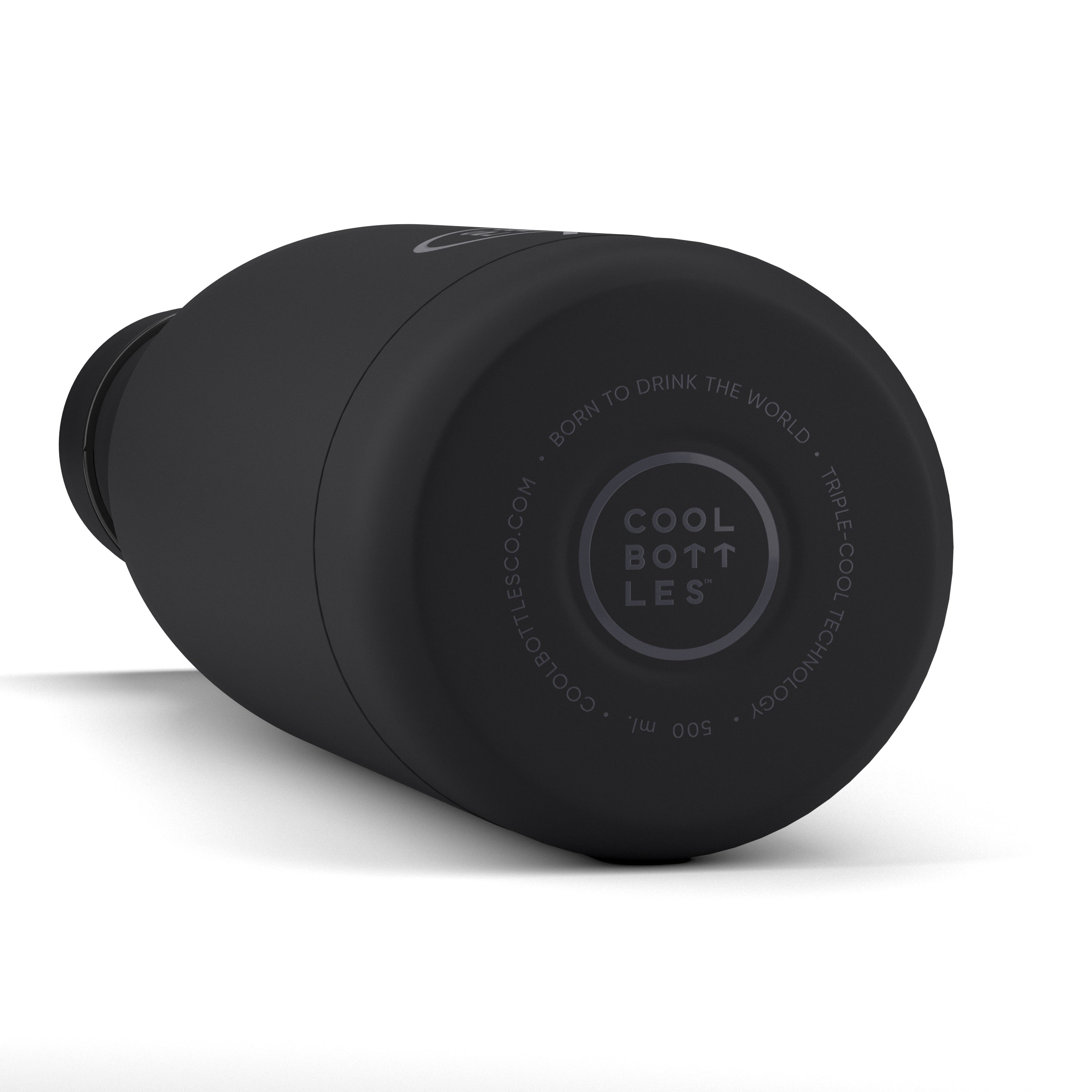 Cool Bottles Mono Black – TripleCool™ Termos Şişe (500 / 750 ml)