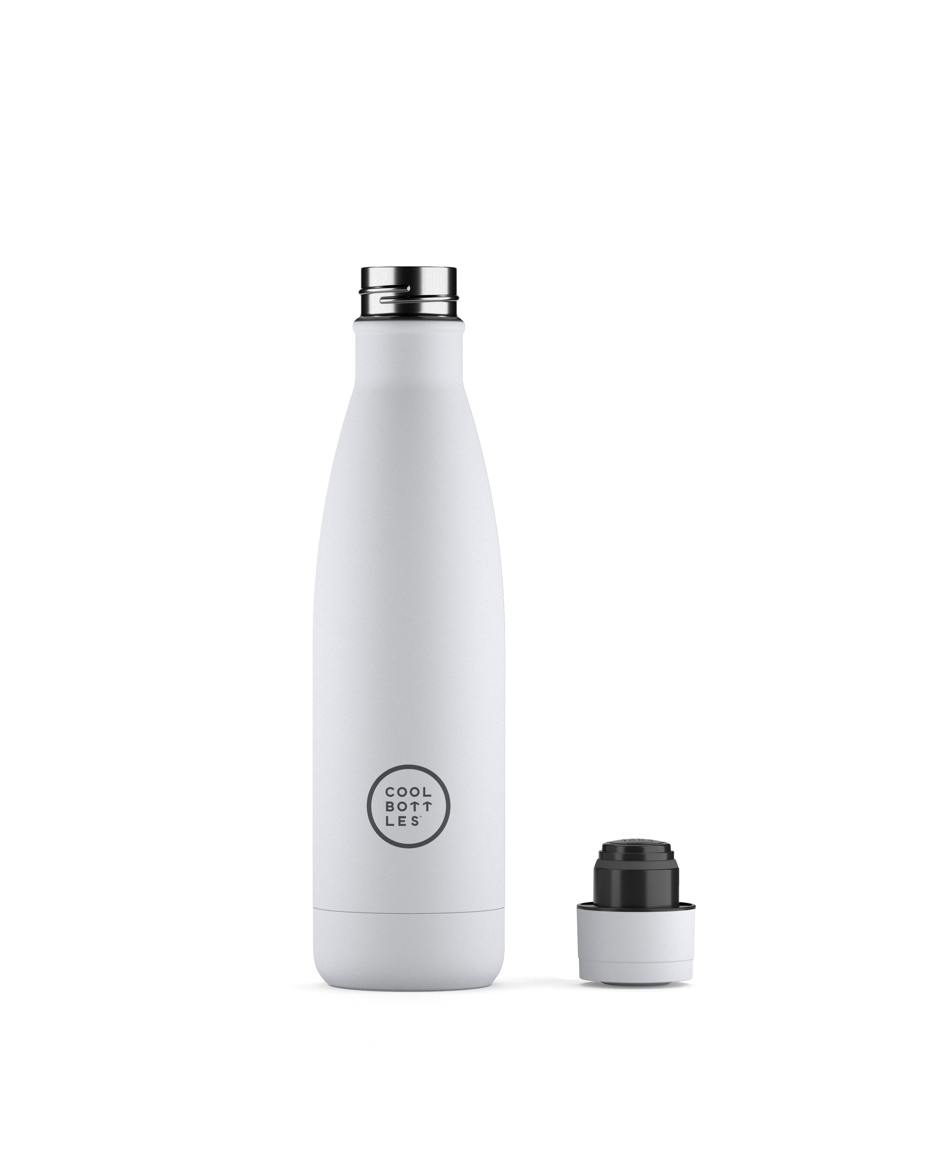 Cool Bottles Mono White termos şişe, kapağı çıkarılmış görünüm