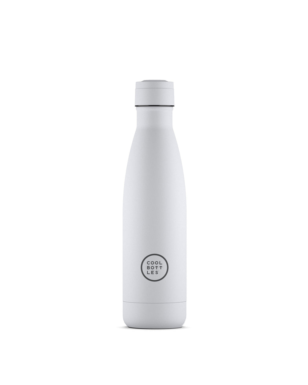 Cool Bottles Mono White 500 ml beyaz çelik termos şişe, önden görünüm