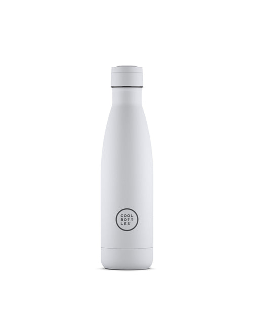 Cool Bottles Mono White 500 ml beyaz çelik termos şişe, önden görünüm