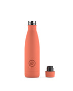 Cool Bottles Pastel Coral 500 ml termos şişe, kapağı çıkarılmış görünüm