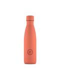Cool Bottles Pastel Coral 500 ml mercan rengi çelik termos şişe, önden görünüm